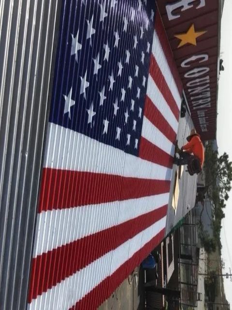 American flag mural project